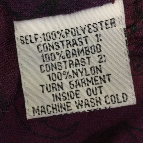 Calme by Johnny Was Purple Floral Printed Fleece Jacket NWT Size Large - Picture 4 of 7